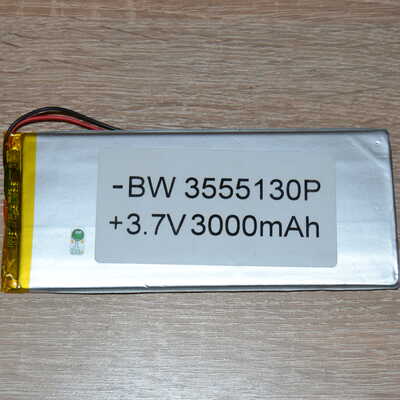 Аккумулятор для планшета BW 3555130P - 3000mAh 3.7v - размер 131мм на 55мм
