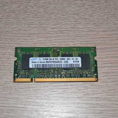 Оперативная память DDR-2 Samsung 512MB 2Rx16 PC2-5300S-555-12- A3